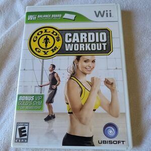 Gold's Gym Cardio Workout Nintendo Wii ‎ Adult owned disc/case/manual